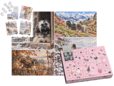 Puzzle-Adventskalender „Lhasa Apso · Four Seasons“